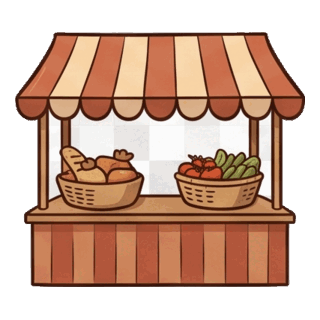 Una parada de mercat amb producte fresc.